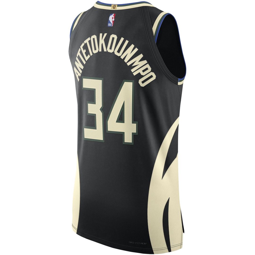 Milwaukee Bucks Giannis Antetokounmpo Jordan Brand Authentic Player Jersey - Statement Edition - Black Team Jersey Sports Fan Apparel