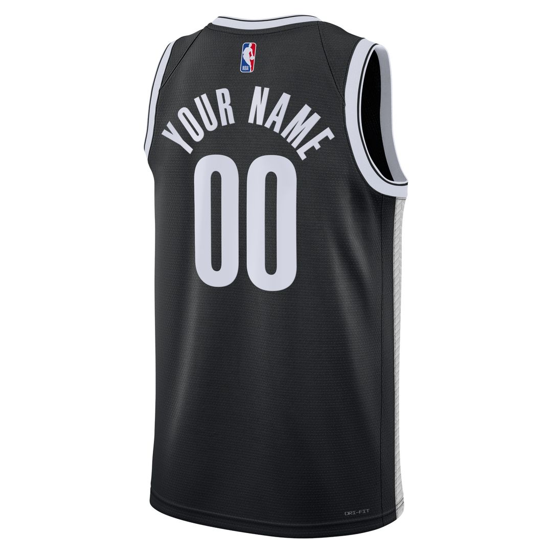 Brooklyn Nets Nike Unisex Swingman Custom Jersey Black - Icon Edition Team Jersey Sports Fan Apparel
