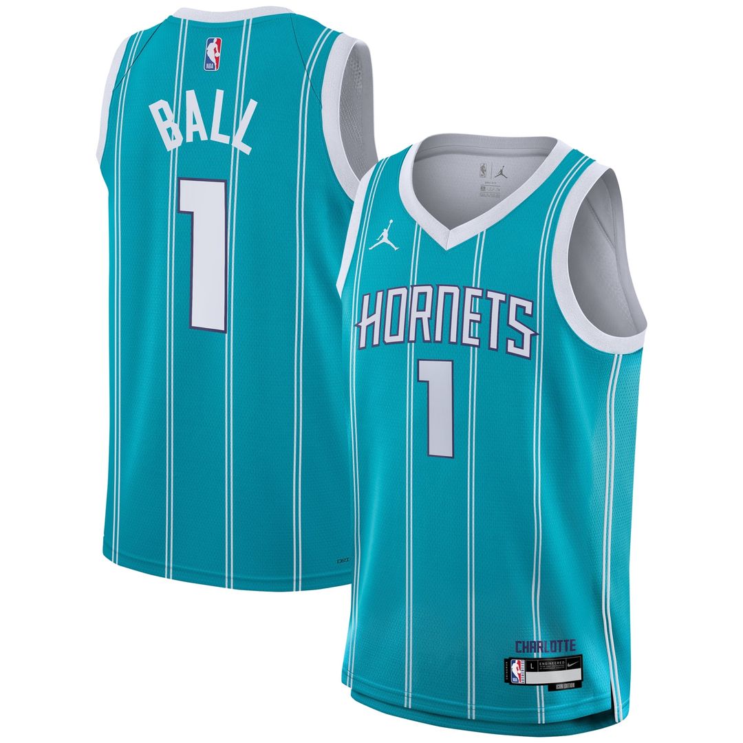 Charlotte Hornets LaMelo Ball Nike Youth Swingman Jersey - Icon Edition - Teal Team Jersey Sports Fan Apparel