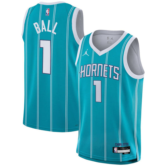 Charlotte Hornets LaMelo Ball Nike Youth Swingman Jersey - Icon Edition - Teal Team Jersey Sports Fan Apparel