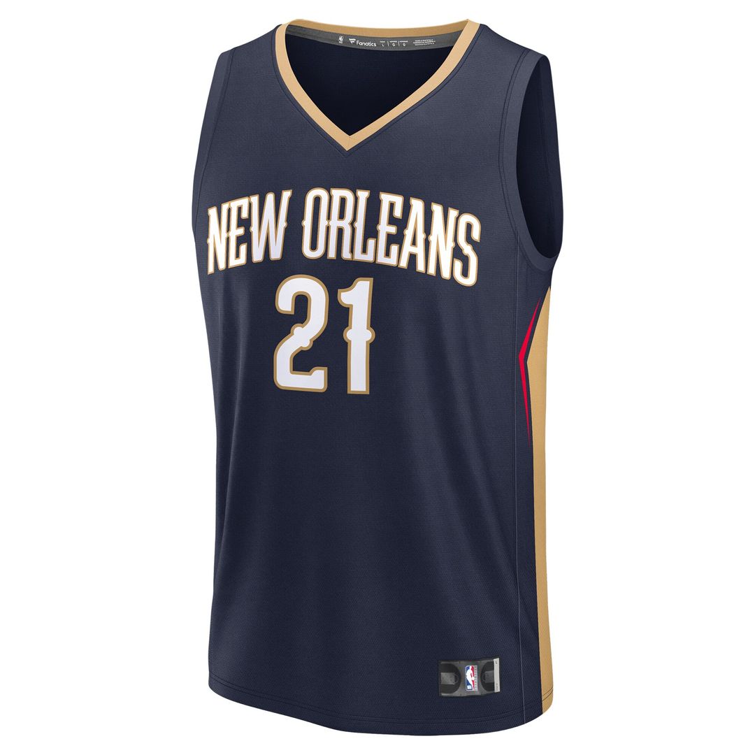 New Orleans Pelicans Yves Missi Fanatics 2024 NBA Draft Fast Break Player Jersey - Icon Edition - Navy Team Jersey Sports Fan Apparel