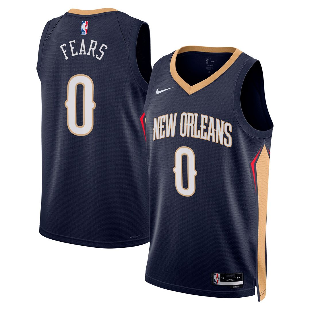 New Orleans Pelicans Jeremiah Fears Nike Unisex Swingman Player Jersey - Icon Edition - Navy Team Jersey Sports Fan Apparel