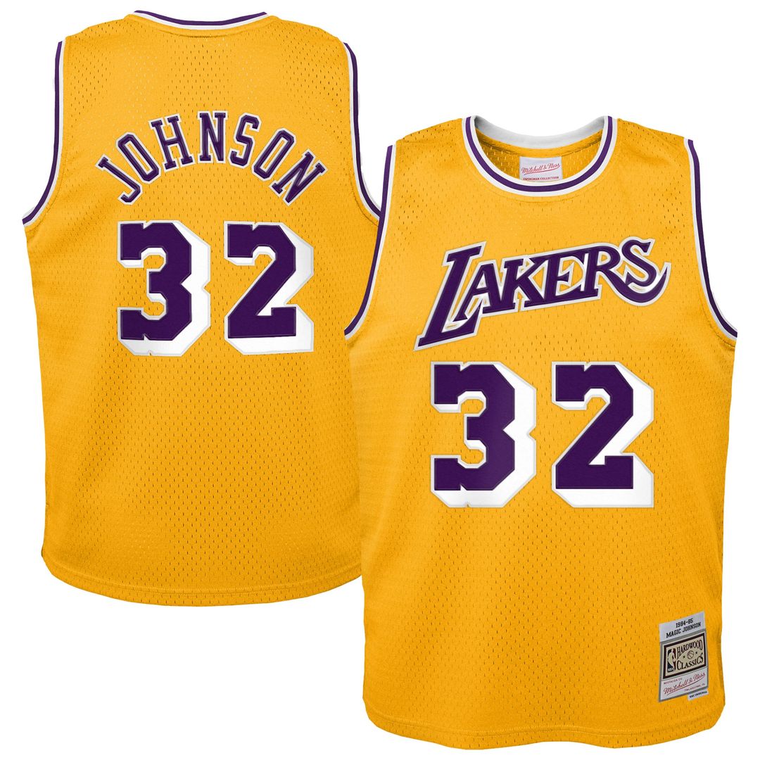 Los Angeles Lakers Magic Johnson Toddler 1984/85 Swingman Jersey - Gold Team Jersey Sports Fan Apparel
