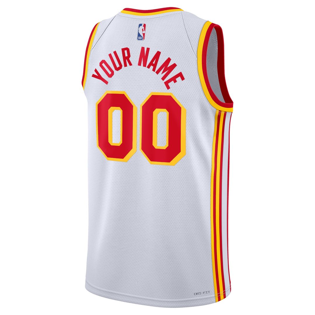 Atlanta Hawks Nike Unisex Swingman Custom Jersey White - Association Edition Team Jersey Sports Fan Apparel
