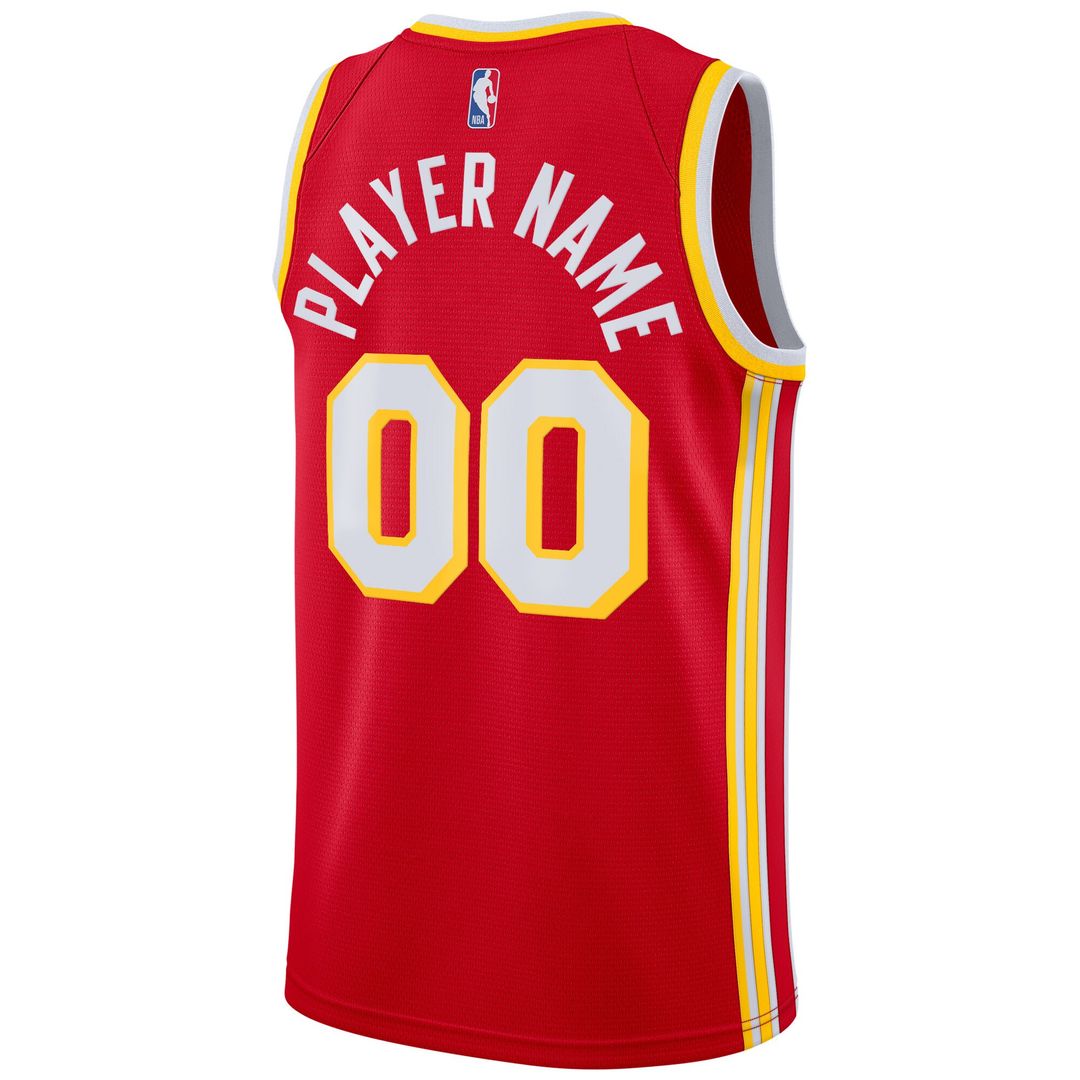 Atlanta Hawks Nike 2020/21 Swingman Custom Jersey - Icon Edition - Red Team Jersey Sports Fan Apparel