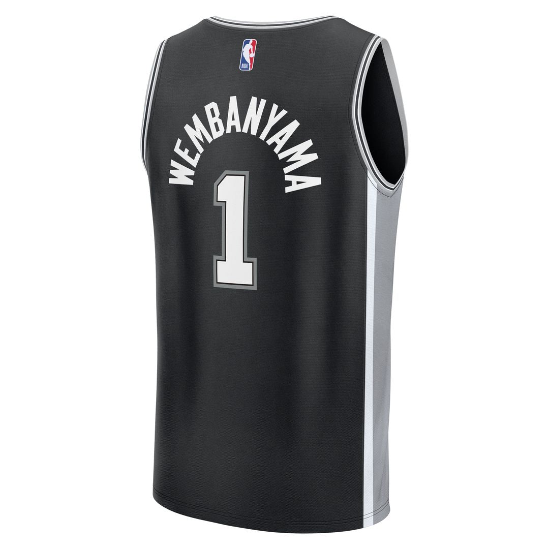 San Antonio Spurs Victor Wembanyama Fanatics Youth Fast Break Replica Player Jersey - Icon Edition - Black Team Jersey Sports Fan Apparel