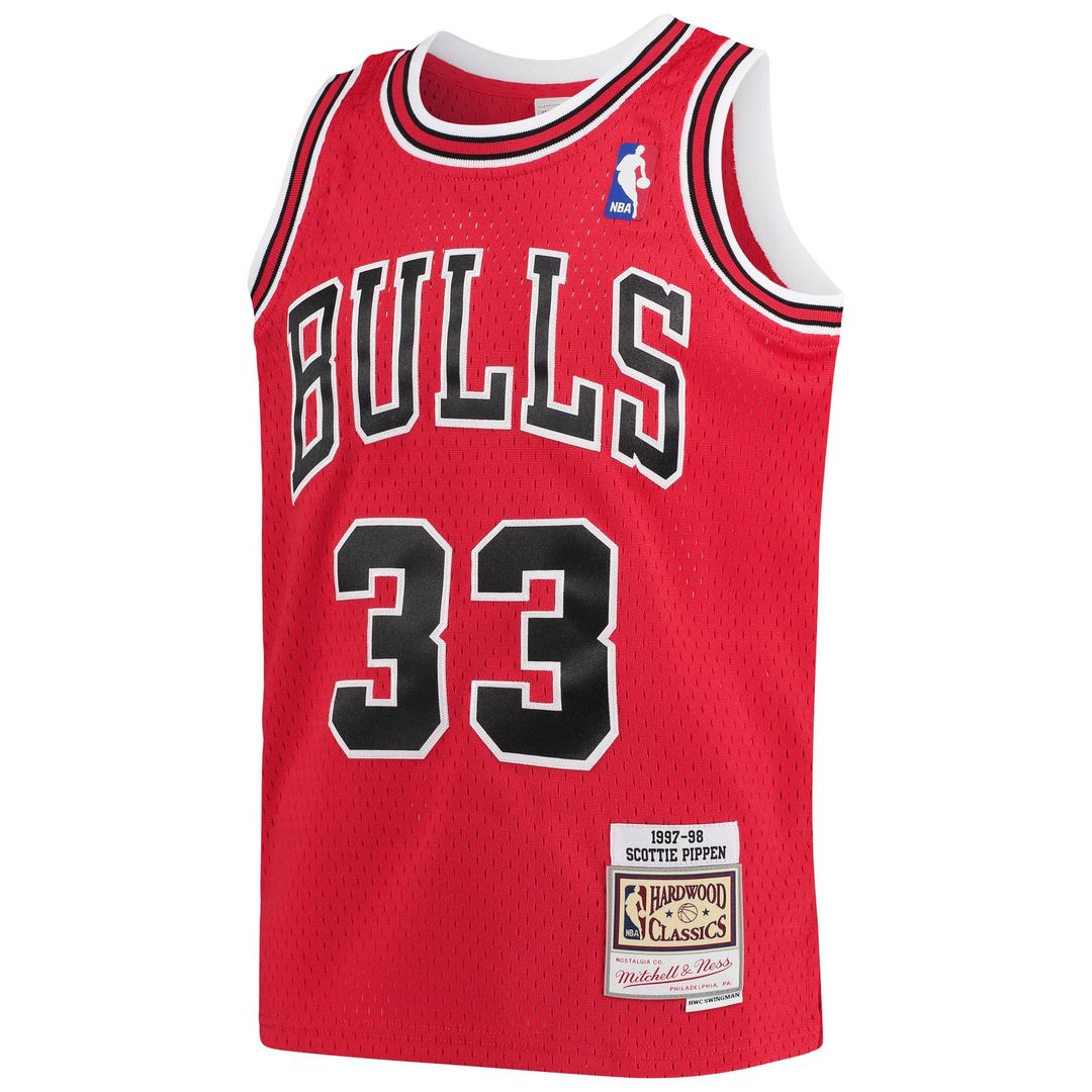 Chicago Bulls Scottie Pippen Mitchell & Ness Youth 1997 - 98 Hardwood Classics Swingman Jersey - Red Team Jersey Sports Fan Apparel