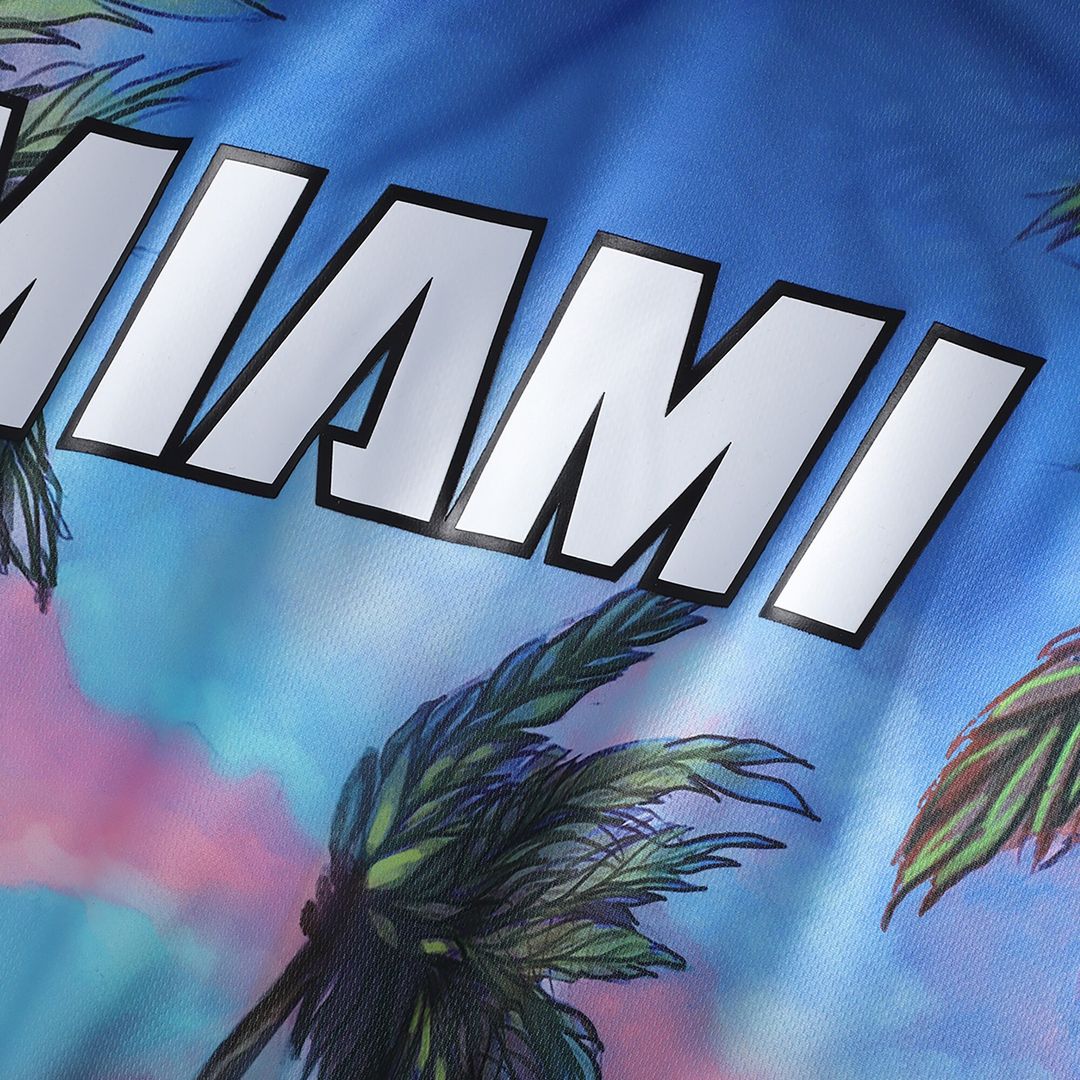 Miami Heat NBA & KidSuper Studios by Fanatics Unisex Hometown Jersey - Blue Team Jersey Sports Fan Apparel