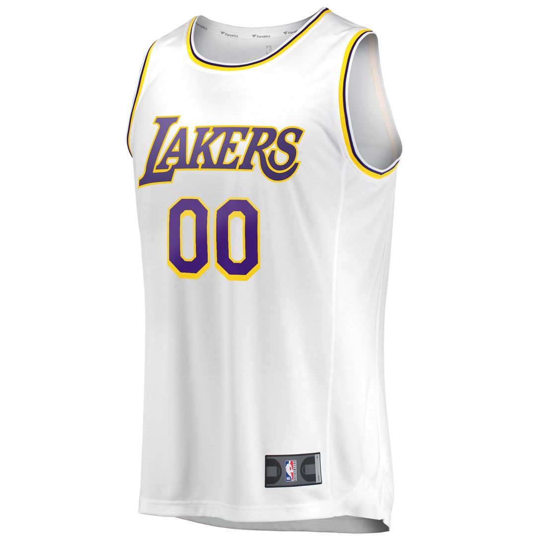Los Angeles Lakers Fanatics Fast Break Custom Replica Jersey - Association Edition - White Team Jersey Sports Fan Apparel