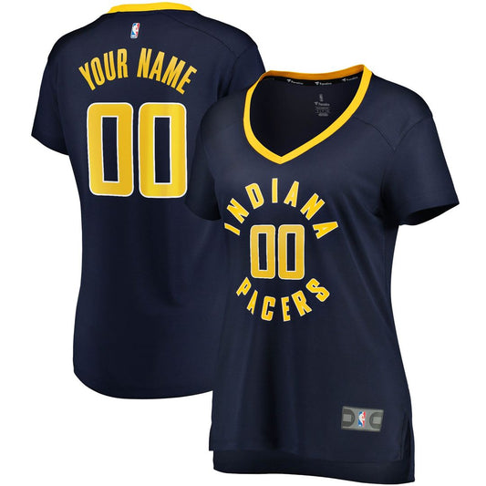 Indiana Pacers Fanatics Women's Fast Break Custom Jersey Navy - Icon Edition Team Jersey Sports Fan Apparel