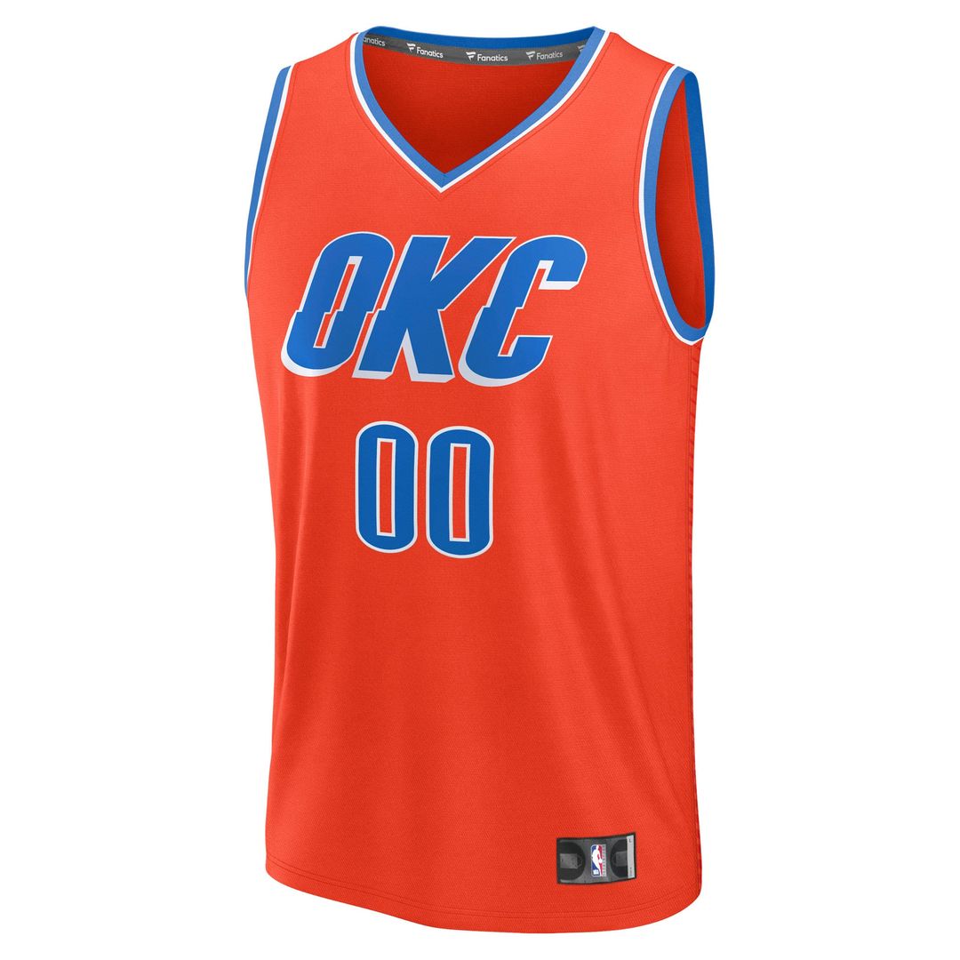 Oklahoma City Thunder Fanatics Fast Break Custom Jersey - Statement Edition - Orange Team Jersey Sports Fan Apparel