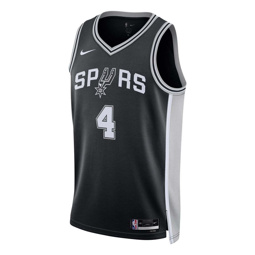 San Antonio Spurs De'Aaron Fox Nike Unisex Swingman Player Jersey - Icon Edition - Black Team Jersey Sports Fan Apparel