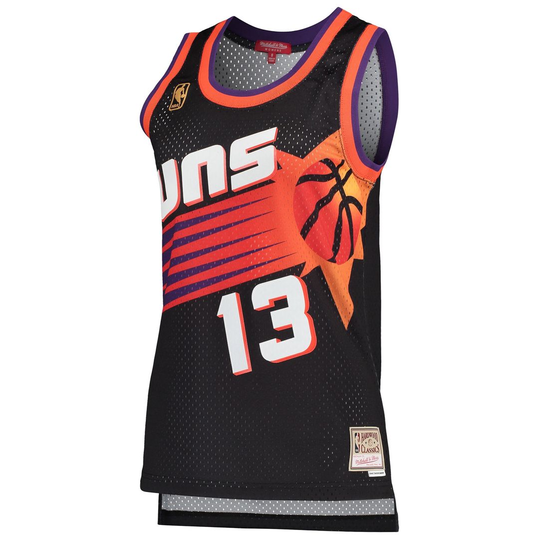 Phoenix Suns Steve Nash Mitchell & Ness Women's Hardwood Classics Swingman Jersey - Black Team Jersey Sports Fan Apparel