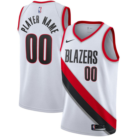 Portland Trail Blazers Nike 2020/21 Swingman Custom Jersey - Association Edition - White Team Jersey Sports Fan Apparel