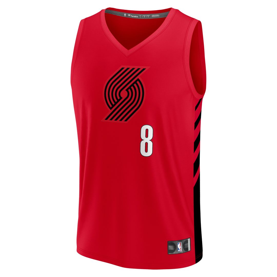 Portland Trail Blazers Deni Avdija Fanatics Fast Break Player Jersey - Statement Edition - Red Team Jersey Sports Fan Apparel