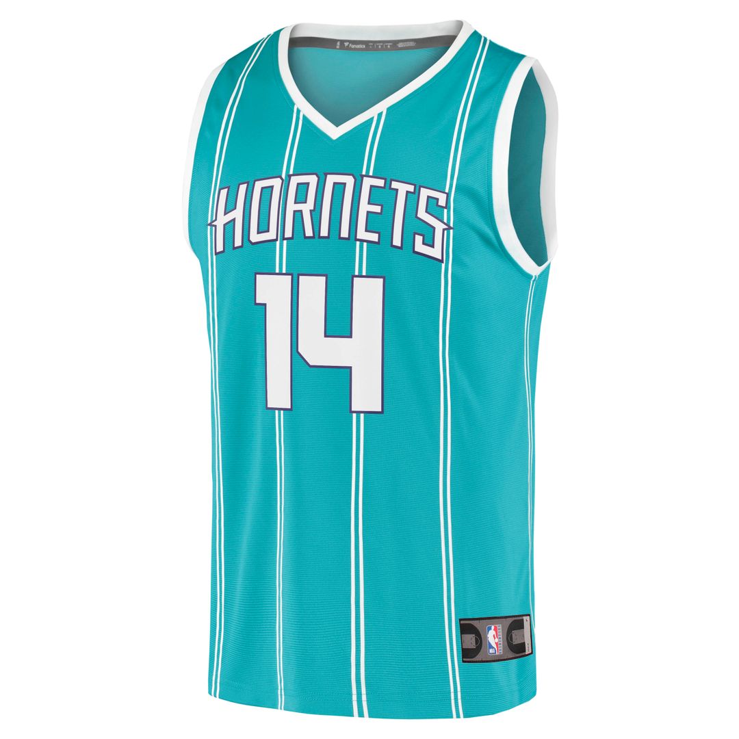 Charlotte Hornets Nick Richards Fanatics Fast Break Replica Jersey - Icon Edition - Teal Team Jersey Sports Fan Apparel