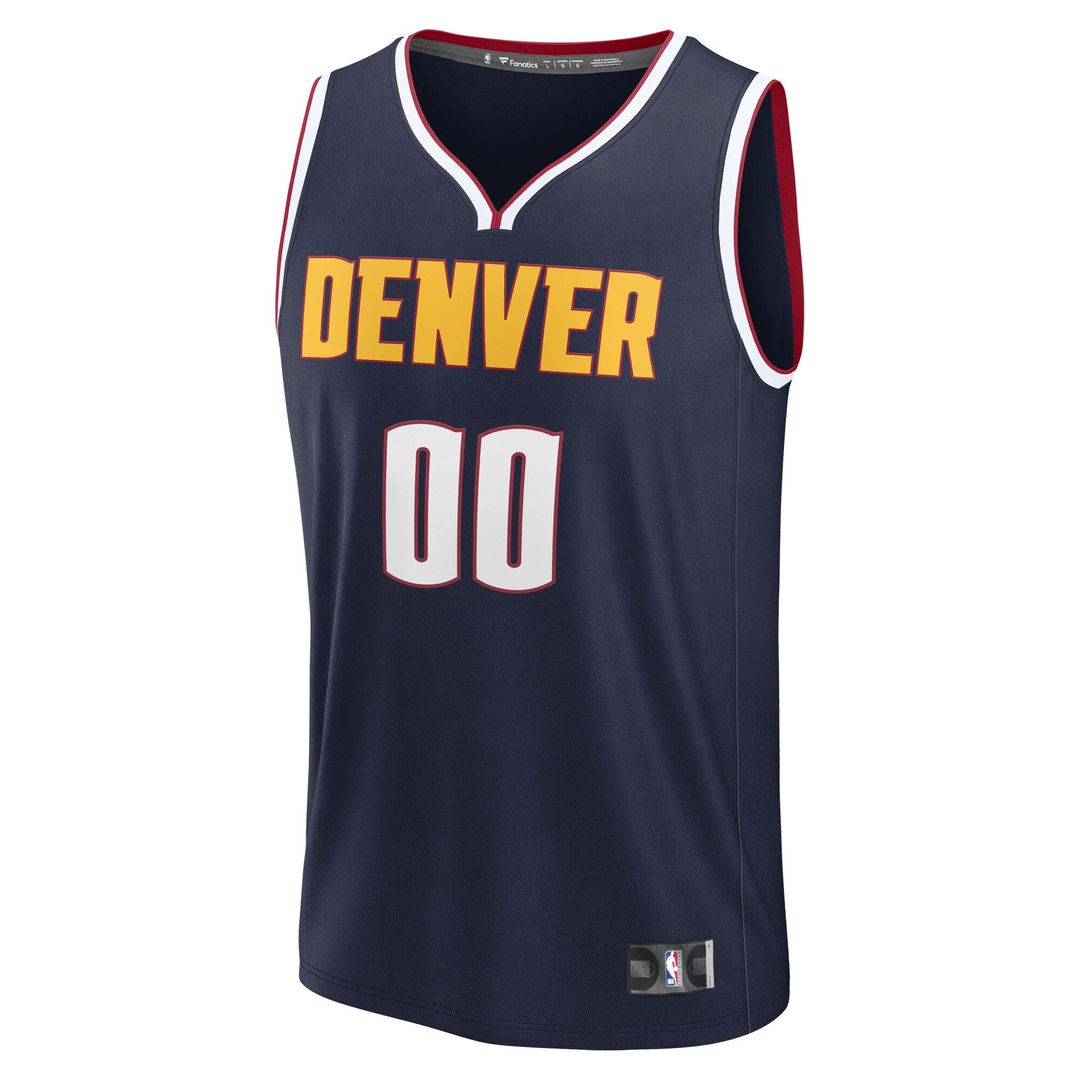 Denver Nuggets Fanatics Youth Fast Break Custom Replica Jersey - Navy - Icon Edition Team Jersey Sports Fan Apparel