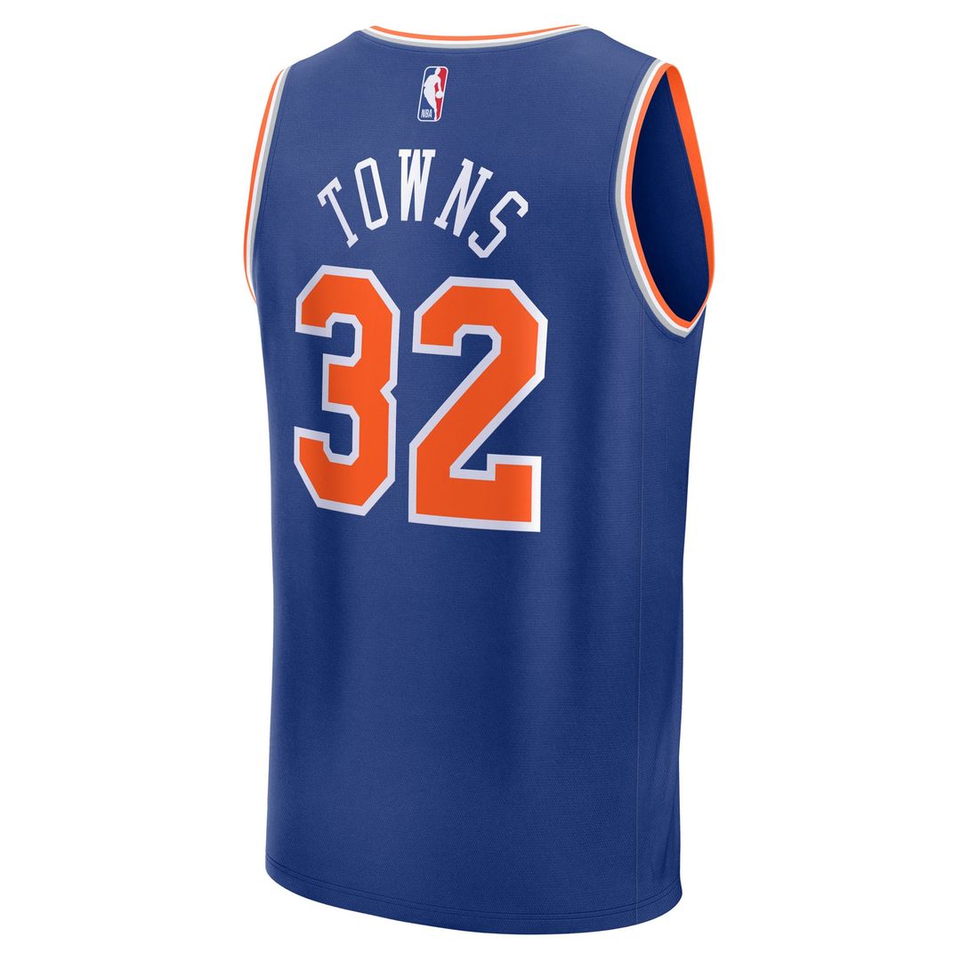 New York Knicks Karl - Anthony Towns Fanatics Youth Fast Break Replica Player Jersey - Blue - Icon Edition Team Jersey Sports Fan Apparel