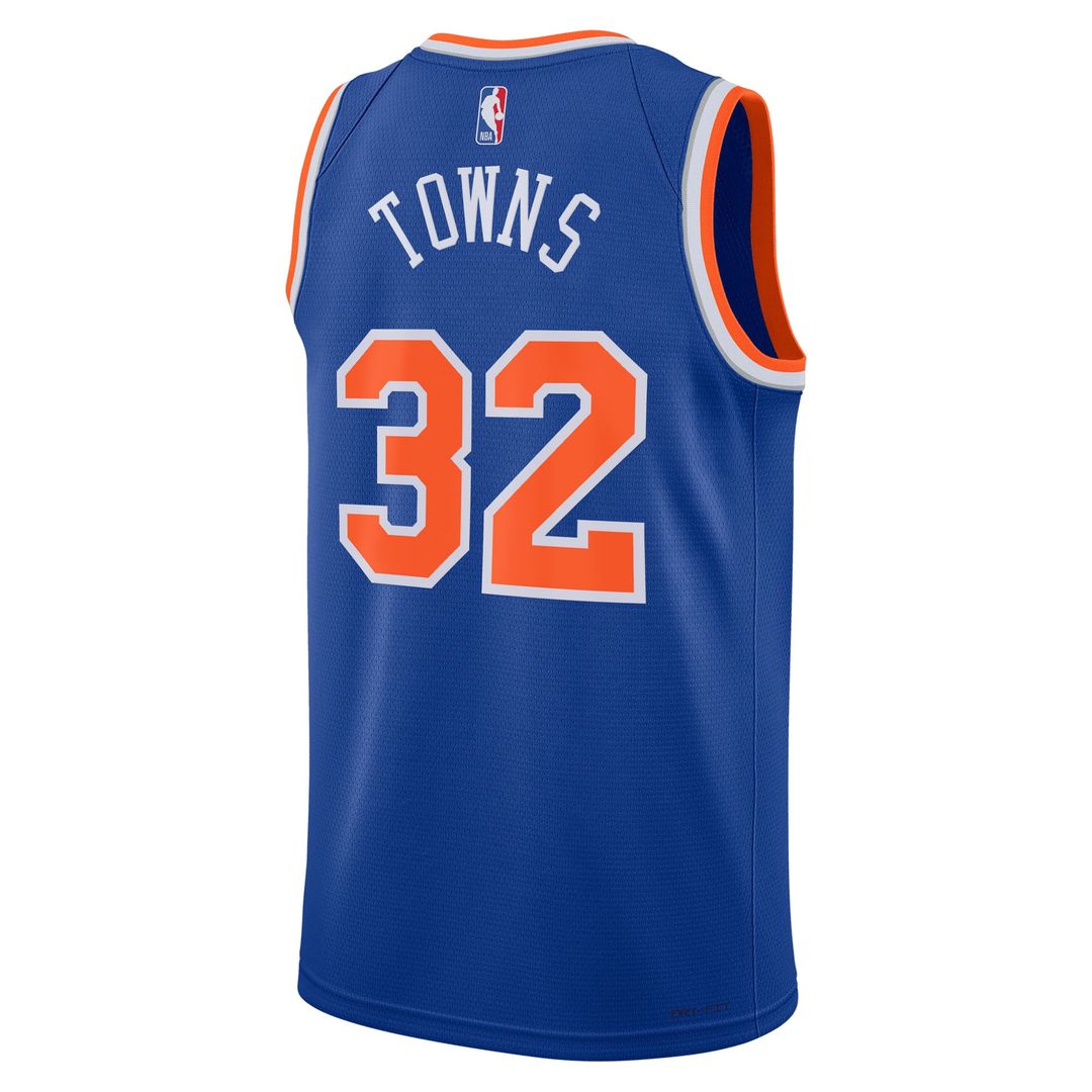 New York Knicks Karl - Anthony Towns Nike Unisex Swingman Jersey - Blue - Icon Edition Team Jersey Sports Fan Apparel