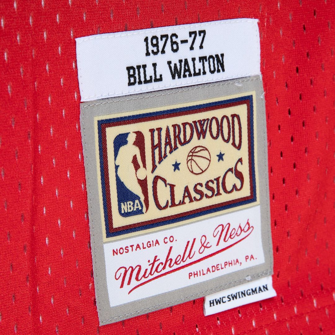 Portland Trail Blazers Bill Walton Mitchell & Ness 1976/77 Hardwood Classics Fadeaway Swingman Player Jersey - Red/Black Team Jersey Sports Fan Appare