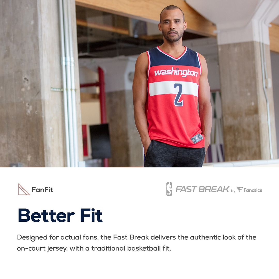 Washington Wizards Fanatics Youth Fast Break Custom Replica Jersey Red - Icon Edition Team Jersey Sports Fan Apparel