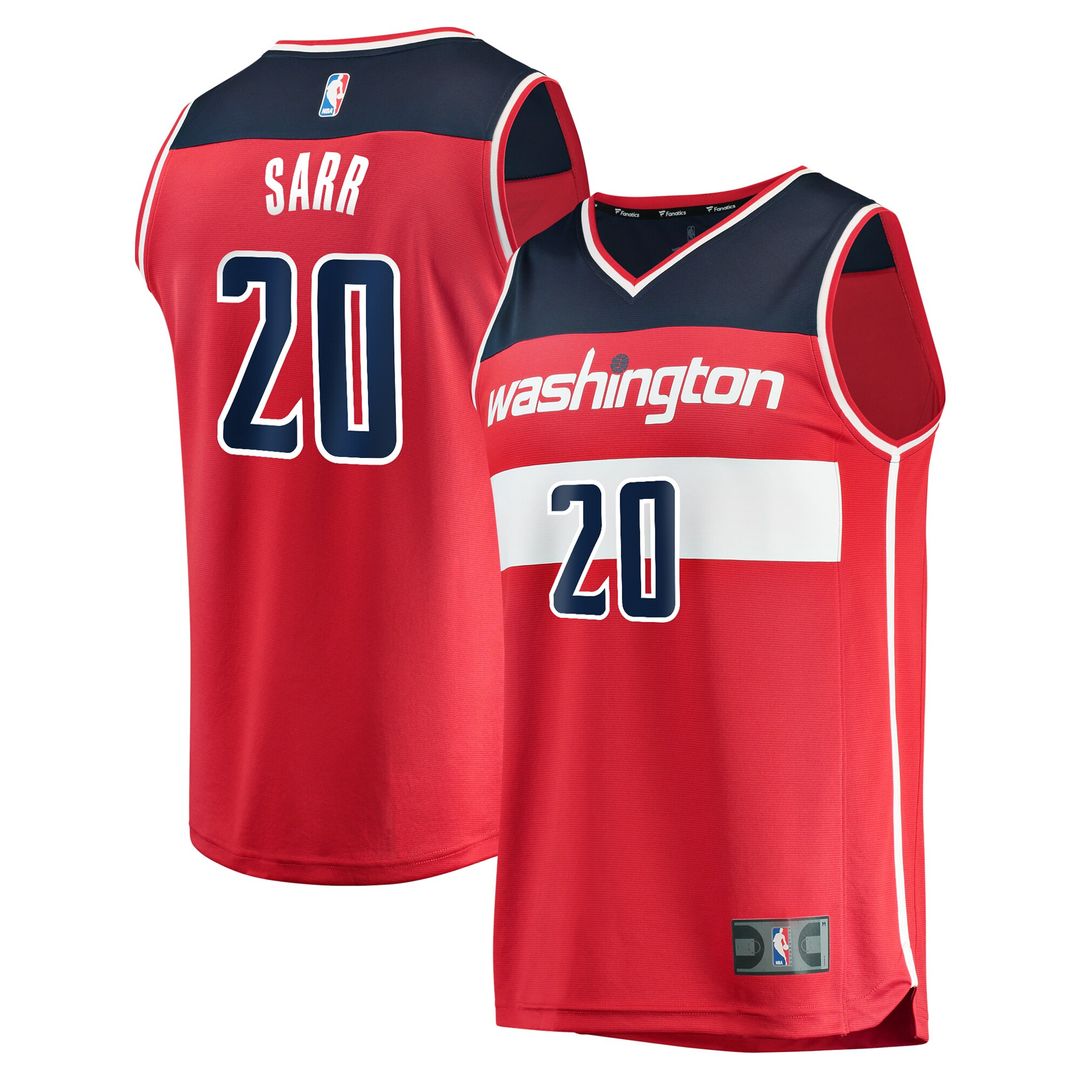 Washington Wizards Alexandre Sarr Fanatics Fast Break Replica Player Jersey - Icon Edition - Red Team Jersey Sports Fan Apparel