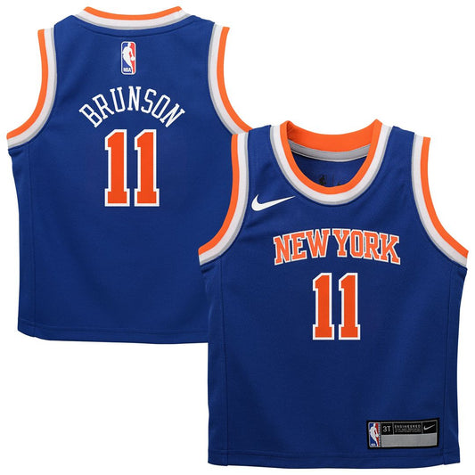 New York Knicks Jalen Brunson Nike Toddler Replica Swingman Jersey - Icon Edition - Blue Team Jersey Sports Fan Apparel