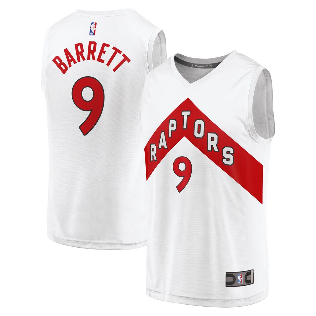 Toronto Raptors RJ Barrett Fanatics Youth Fast Break Player Jersey - Association Edition - White Team Jersey Sports Fan Apparel