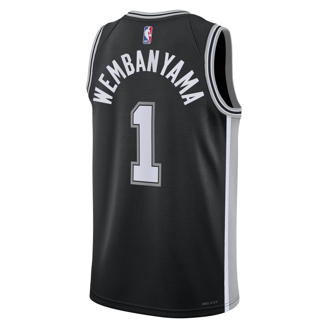 San Antonio Spurs Victor Wembanyama Nike Unisex Swingman Jersey - Icon Edition - Black Team Jersey Sports Fan Apparel