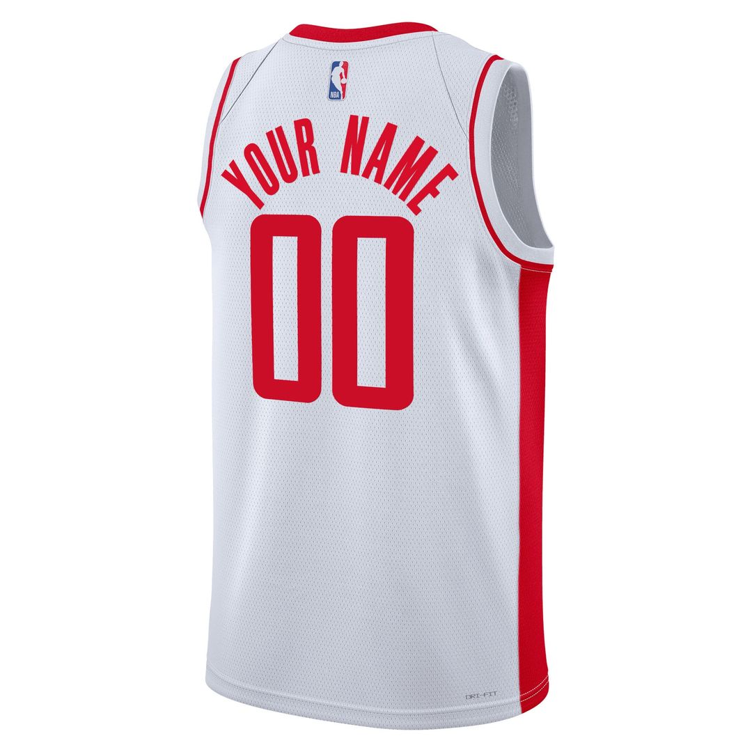 Houston Rockets Nike Unisex Swingman Custom Jersey White - Association Edition Team Jersey Sports Fan Apparel