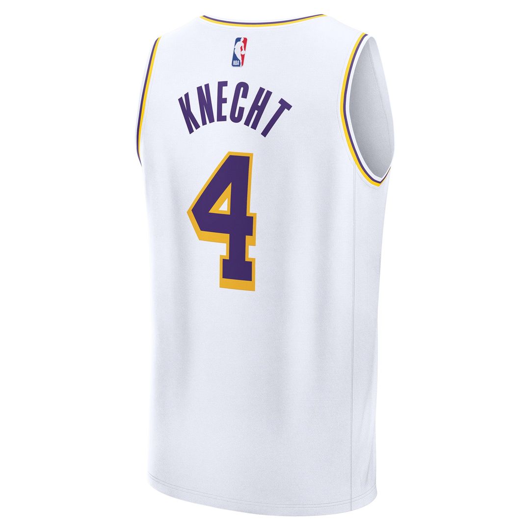 Los Angeles Lakers Dalton Knecht Fanatics Fast Break Replica Player Jersey - Association Edition - White Team Jersey Sports Fan Apparel