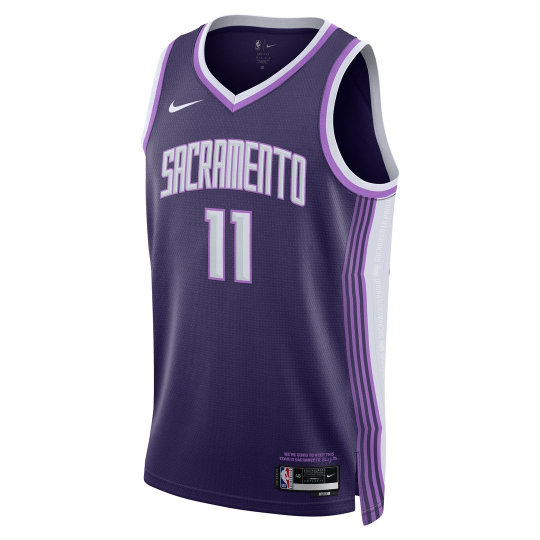 Sacramento Kings Domantas Sabonis Nike Unisex 2025/26 Swingman Jersey - Purple - City Edition Team Jersey Sports Fan Apparel
