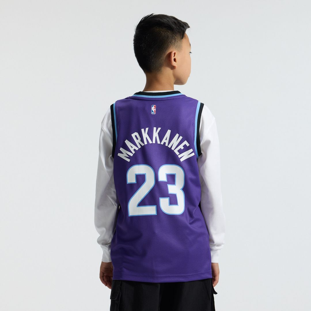 Utah Jazz Lauri Markkanen Fanatics Youth Fast Break Replica Jersey - Icon Edition - Purple Team Jersey Sports Fan Apparel