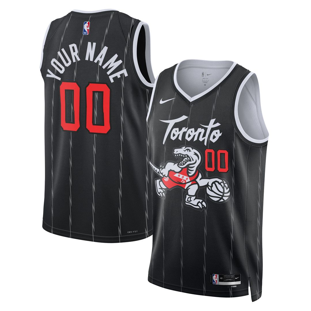 Toronto Raptors Nike Unisex 2025/26 City Edition Swingman Custom Jersey - Black Team Jersey Sports Fan Apparel