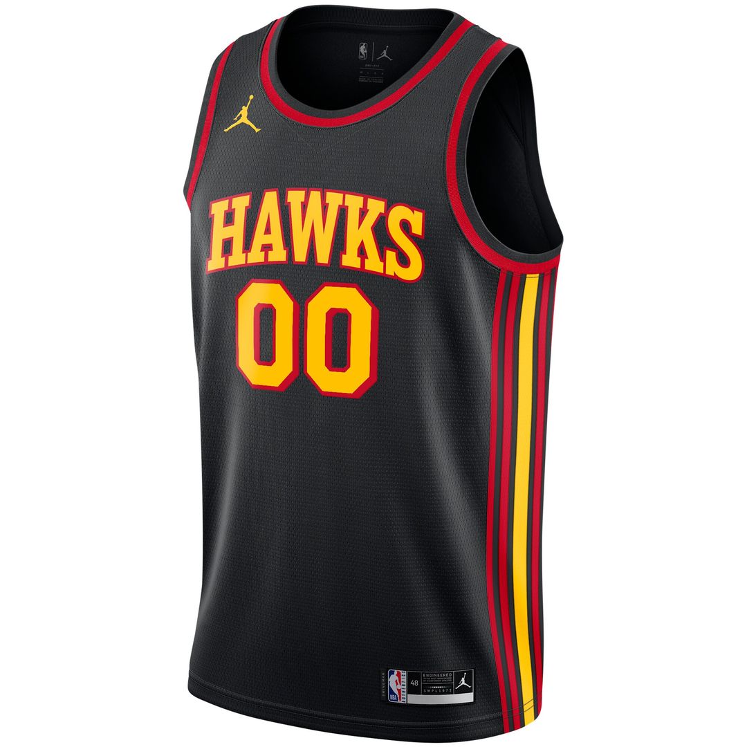 Atlanta Hawks Jordan Brand Swingman Custom Jersey - Statement Edition - Black Team Jersey Sports Fan Apparel