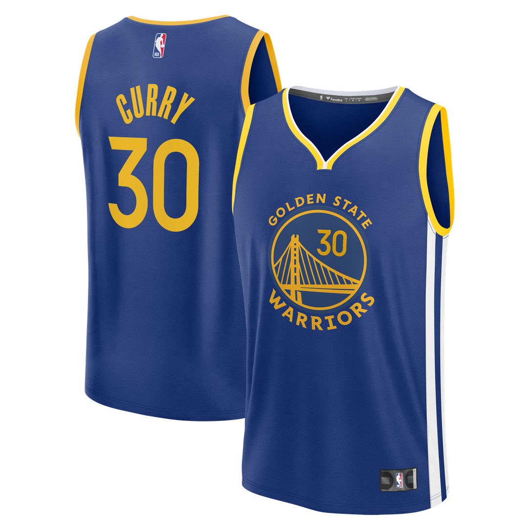 Golden State Warriors Stephen Curry Fanatics Fast Break Replica Jersey - Icon Edition - Royal Team Jersey Sports Fan Apparel