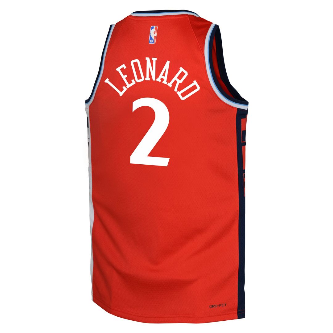 LA Clippers Kawhi Leonard Jordan Brand Youth Swingman Jersey - Statement Edition - Red Team Jersey Sports Fan Apparel