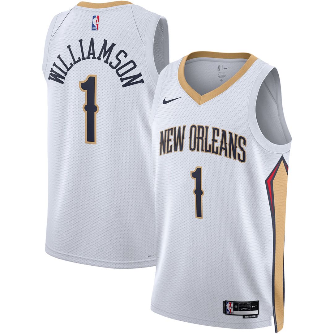 New Orleans Pelicans Zion Williamson Nike Unisex Swingman Jersey - Association Edition - White Team Jersey Sports Fan Apparel