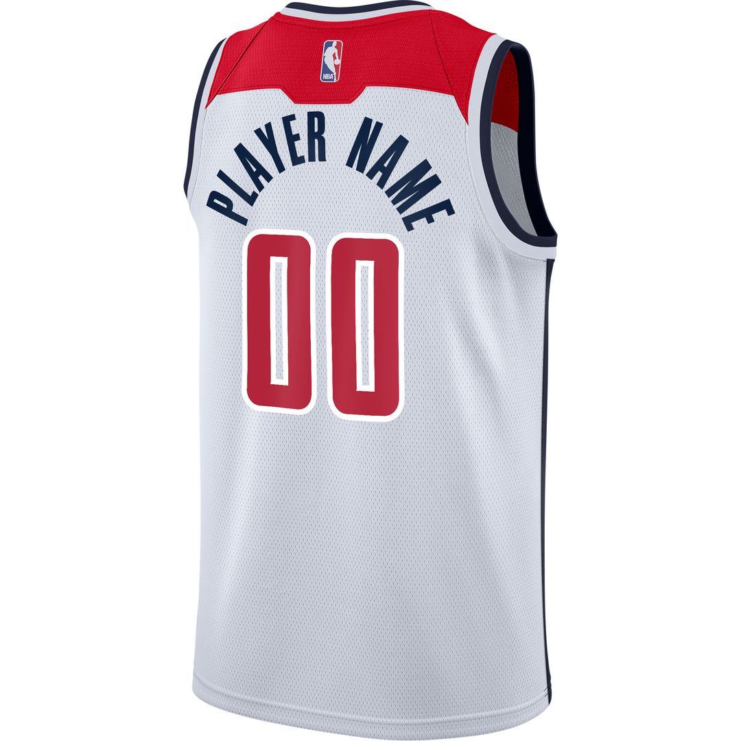 Washington Wizards Nike 2020/21 Swingman Custom Jersey - Association Edition - White Team Jersey Sports Fan Apparel