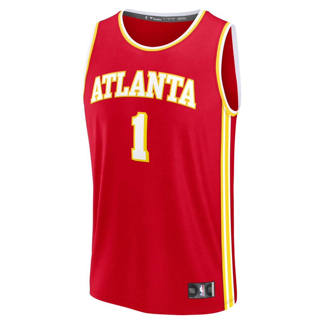 Atlanta Hawks Jalen Johnson Fanatics Fast Break Replica Jersey - Icon Edition - Red Team Jersey Sports Fan Apparel