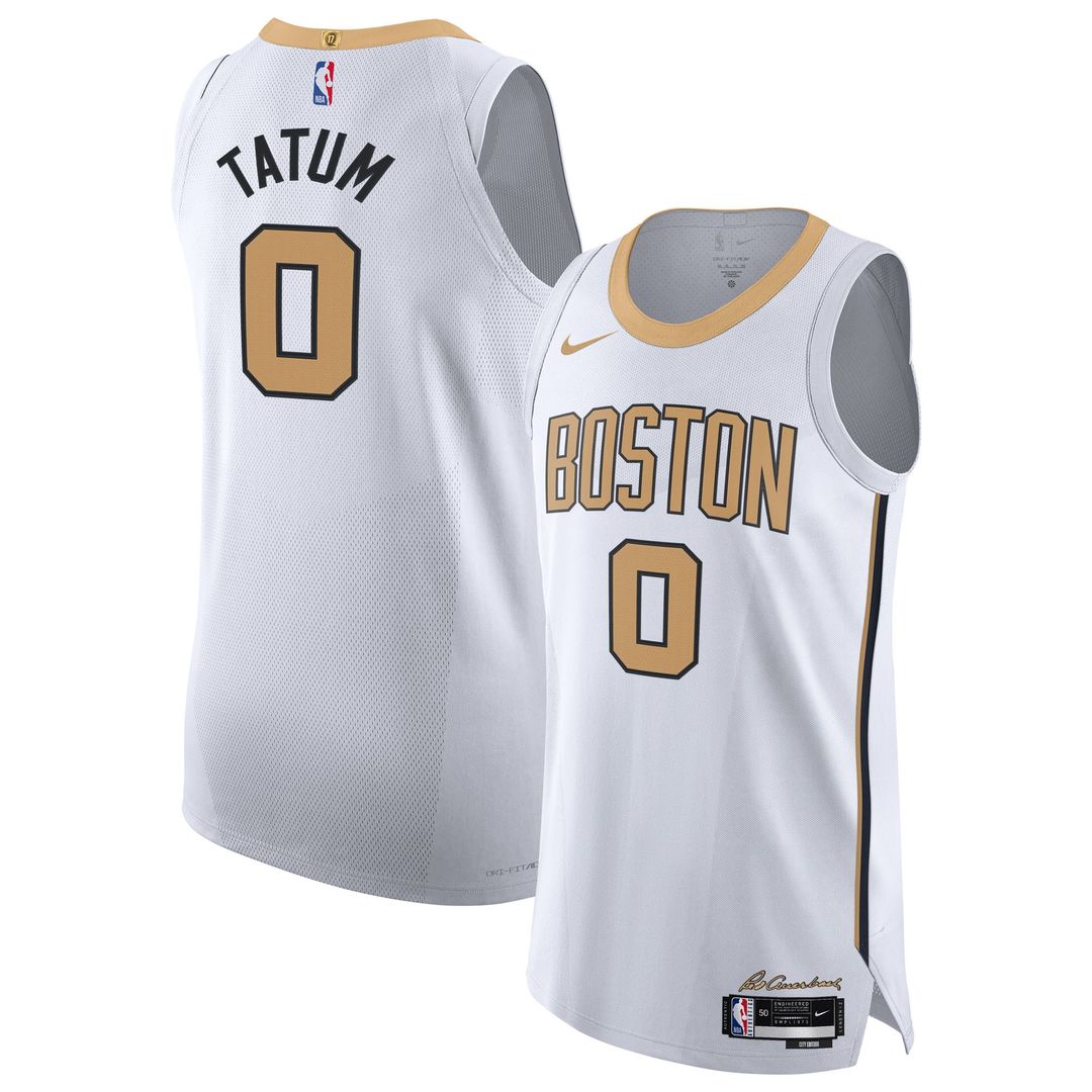 Boston Celtics Jayson Tatum Nike Unisex 2025/26 Authentic Jersey - City Edition - White Team Jersey Sports Fan Apparel