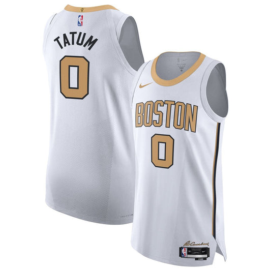 Boston Celtics Jayson Tatum Nike Unisex 2025/26 Authentic Jersey - City Edition - White Team Jersey Sports Fan Apparel