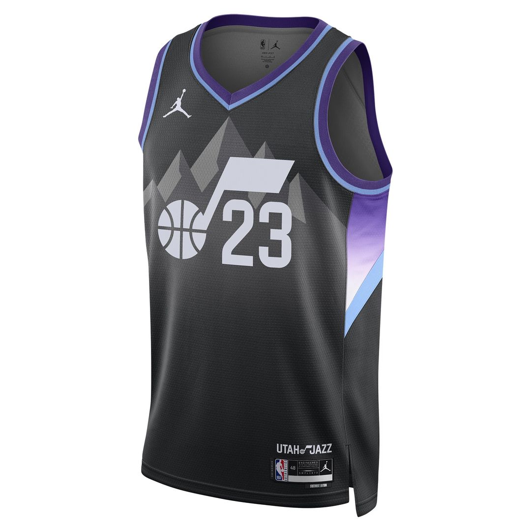 Utah Jazz Lauri Markkanen Jordan Brand Unisex 2024/25 Swingman Jersey - Statement Edition - Black Team Jersey Sports Fan Apparel