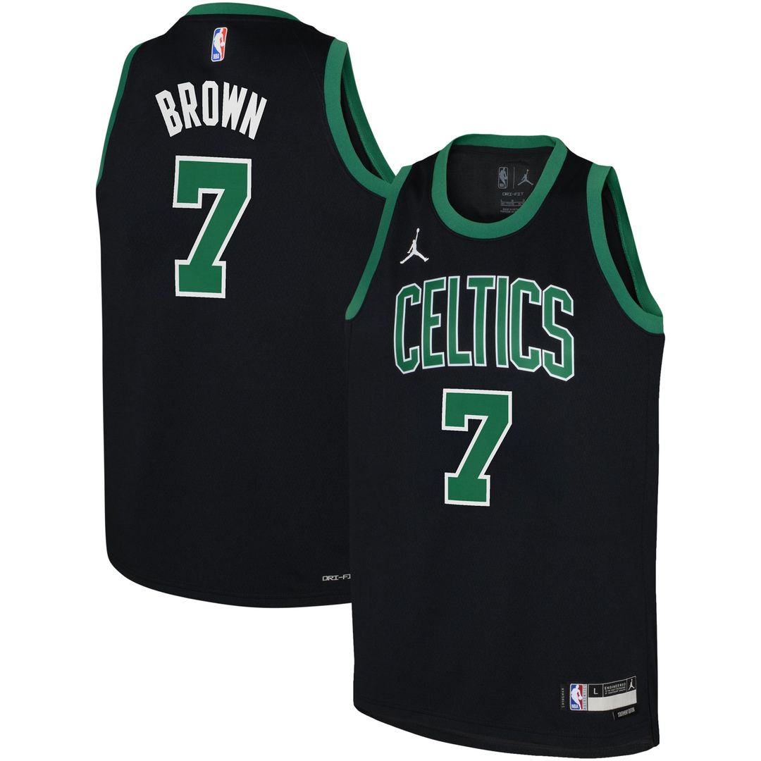 Boston Celtics Jaylen Brown Jordan Brand Youth Swingman Jersey - Statement Edition - Black Team Jersey Sports Fan Apparel