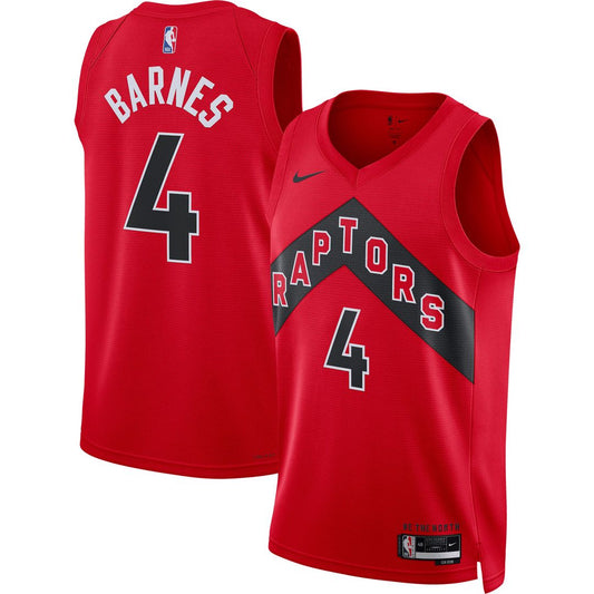 Toronto Raptors Scottie Barnes Nike Unisex Swingman Jersey - Icon Edition - Red Team Jersey Sports Fan Apparel