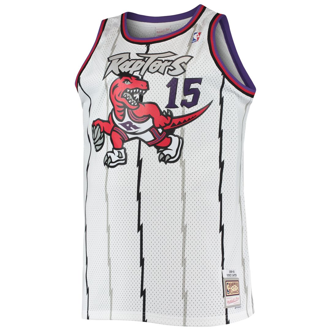 Toronto Raptors Vince Carter Mitchell & Ness 1998/99 Big & Tall Hardwood Classics Swingman Jersey - White Team Jersey Sports Fan Apparel