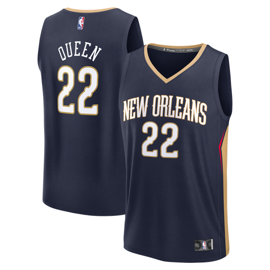 New Orleans Pelicans Derik Queen Fanatics Fast Break Replica Jersey - Icon Edition - Navy Team Jersey Sports Fan Apparel