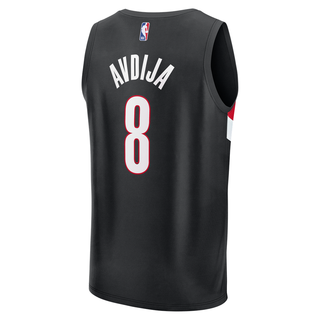 Portland Trail Blazers Deni Avdija Fanatics Fast Break Replica Jersey - Icon Edition - Black Team Jersey Sports Fan Apparel