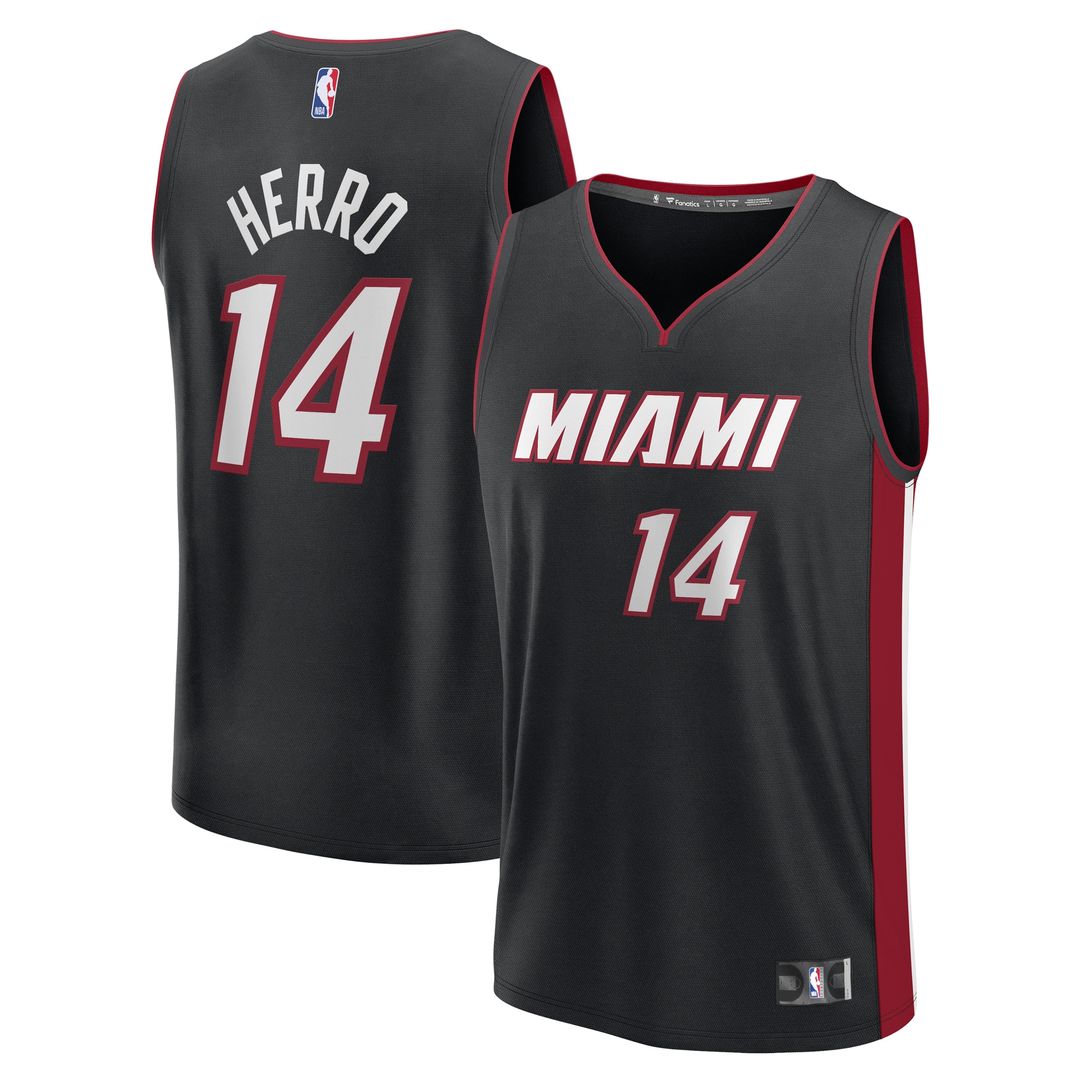 Miami Heat Tyler Herro Fanatics Fast Break Replica Player Jersey - Black - Icon Edition Team Jersey Sports Fan Apparel