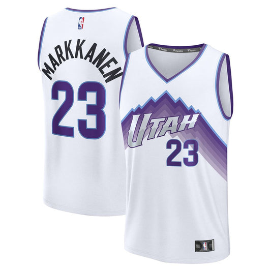 Utah Jazz Lauri Markkanen Fanatics Youth Fast Break Replica Jersey - Association Edition - White Team Jersey Sports Fan Apparel